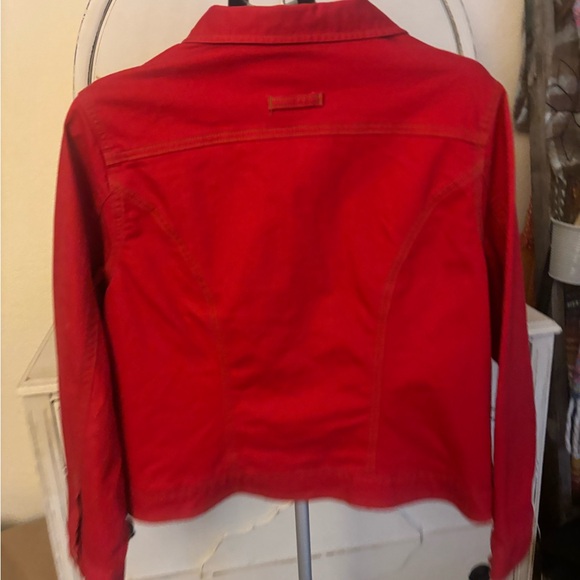 CAbi Vibrant Red Jean Jacket - Picture 6 of 7